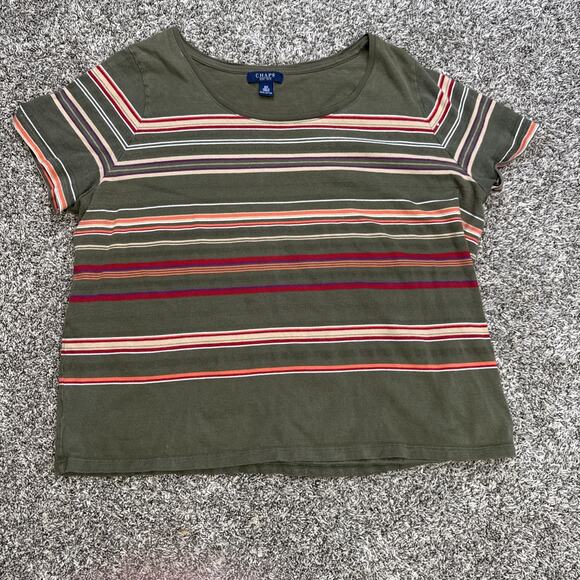 Women’s Vintage 90's Champs Striped 100% Cotton‎ T-Shirt Size 2X - Picture 1 of 5